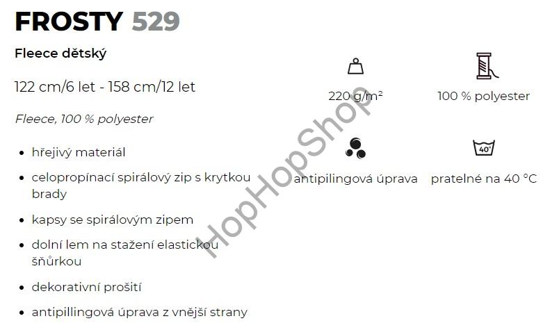 MALFINI Frosty Fleece 529-07 mikina dětská, červená