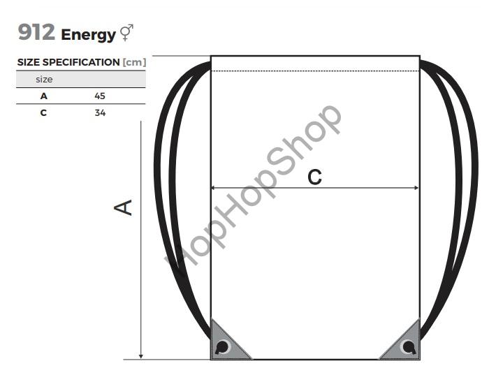 MALFINI ENERGY 912-44, batoh 34x45 cm, tyrkysová