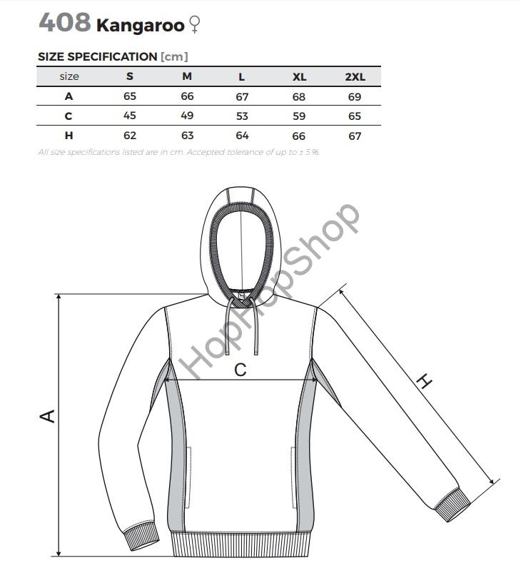 MALFINI KANGAROO 408-39 Mikina dámská, 97% bavlna, trávově zelená
