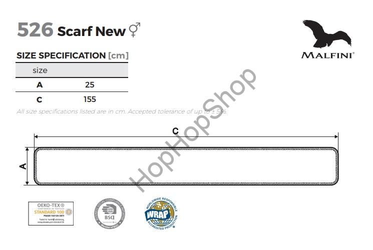 Malfini Scarf new 526-23 šála fleece, marlboro červená