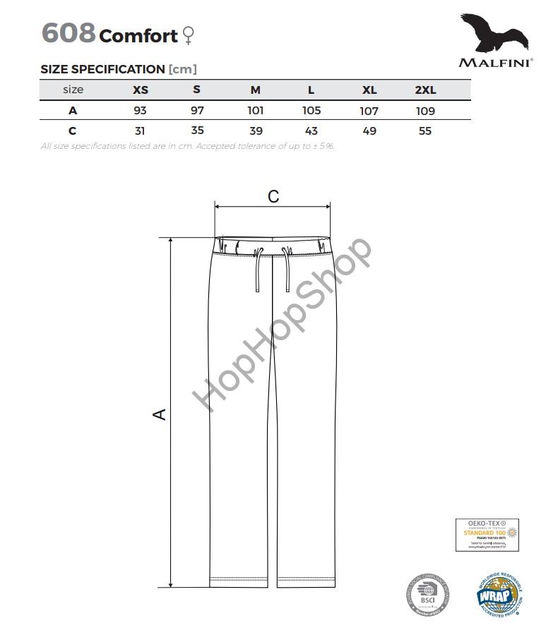 Malfini COMFORT 608-12, dívčí tepláky, 85% bavlna, šedý melír
