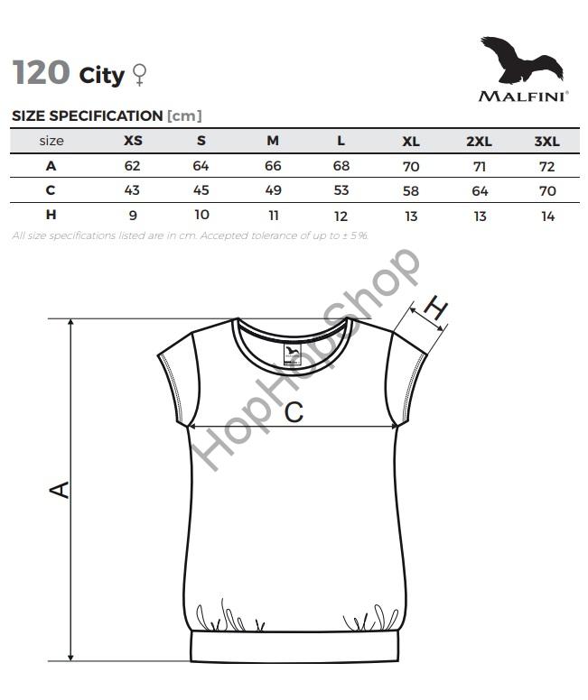 MALFINI CITY 120-02, triko, dámské/dívčí, 100% bavlna, námořní modrá