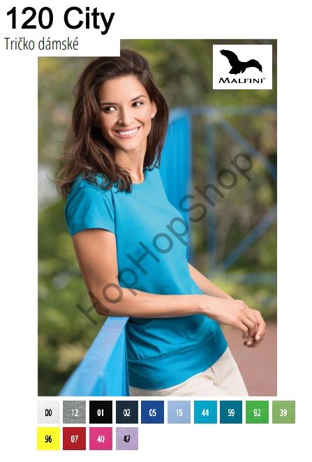 MALFINI CITY 120-44, triko, dámské/dívčí, 100% bavlna, tyrkysová