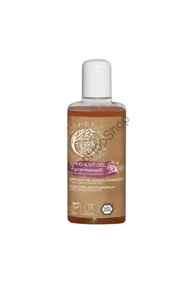 Tierra Verde Sprchový gel Esence omamnosti – Ylang-ylang & Kardamom, Certifikát Ecogarantie, 230ml
