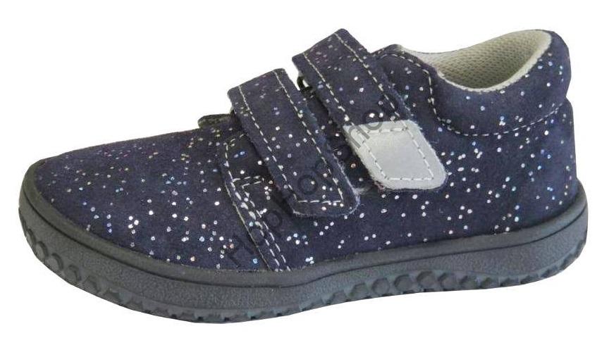 Jonap B10V, celoroční, barefoot, tmavě modré, třpytky