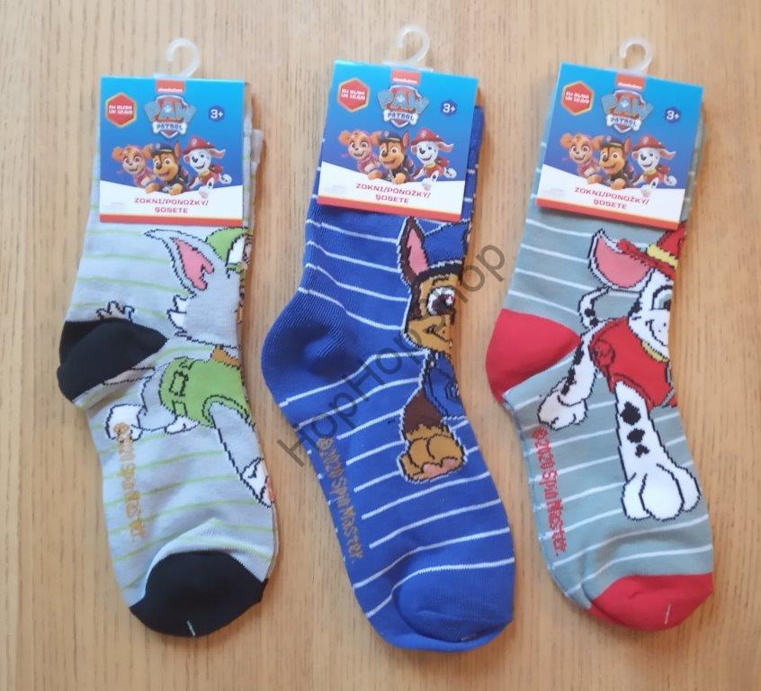 Setino, set 3 párů ponožek, Paw patrol (Tlapková patrola, chlapecké
