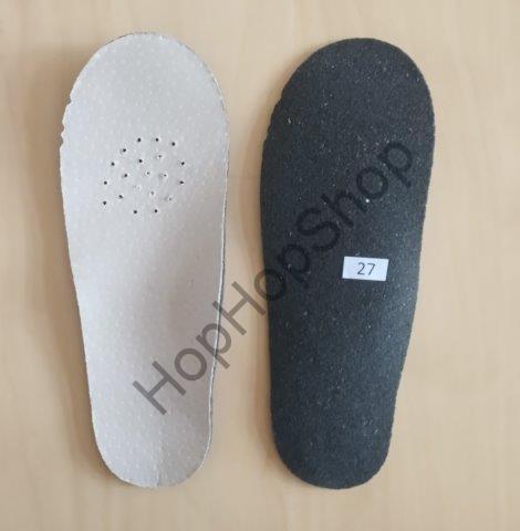 Vložky do bot, přírodní kůže/PUR, bez klínku, vel. 28
