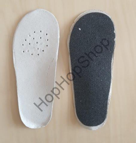 Vložky do bot, přírodní kůže/PUR, bez klínku, vel. 24