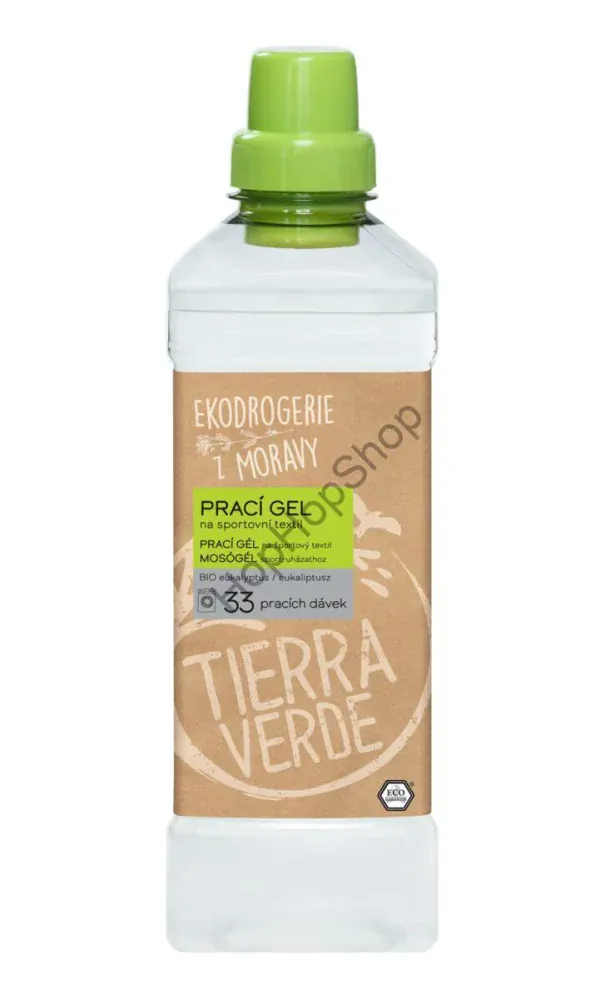 Tierra Verde Prací gel na sportovní textil s BIO eukalyptovou silicí, 1000ml, Cerifikát Ecogarantie
