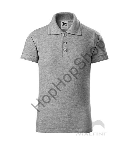 MALFINI PIQUE POLO 222-12, polokošile/polotriko dětské, šedá