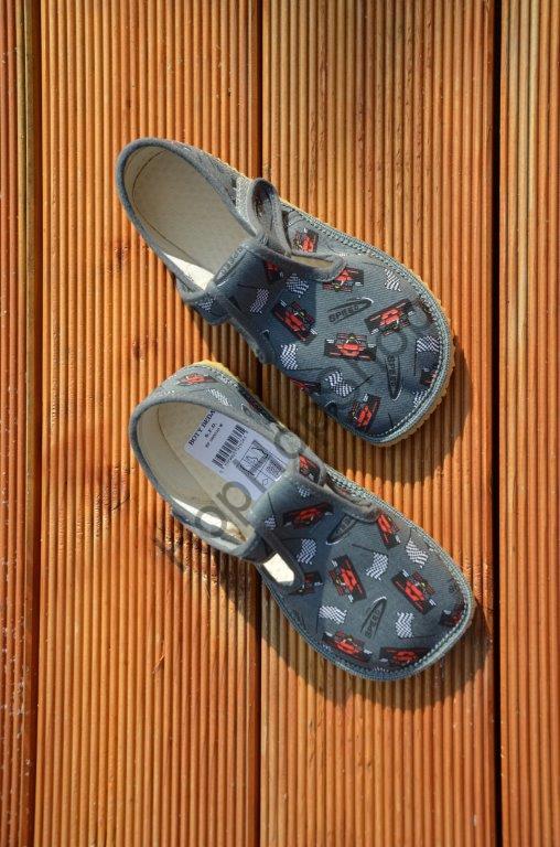 Beda barefoot 060010/W bačkorky, chlapecké, šedé, formule