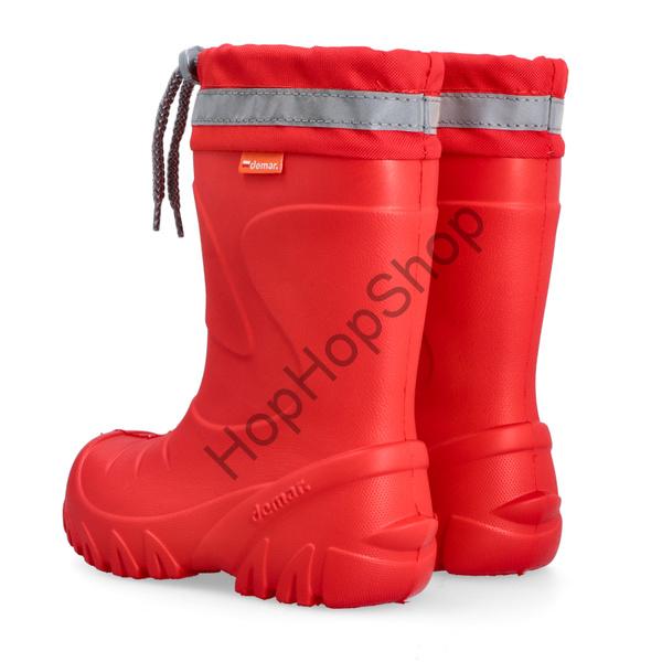 Zateplené holínky Demar MAMMUT-S 0300 G s vložkou s pravou ovčí vlnou, ČERVENÉ