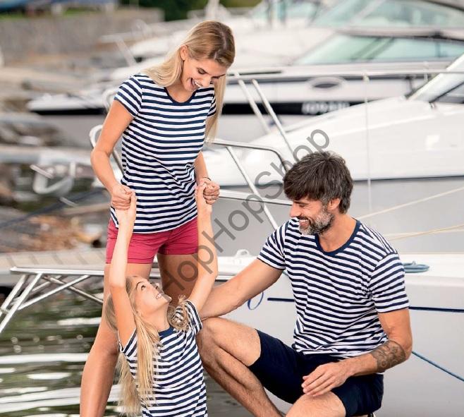 ADLER/MALFINI SAILOR 805, triko, dětské, námořnické, proužky, 100% bavlna