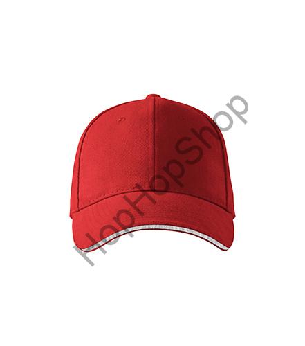 MALFINI 6P-07 Sandwich, kšiltovka, obvod 55-65 cm, červená, přezka