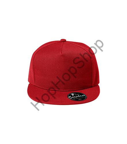 MALFINI 5P-07 Rap, kšiltovka, obvod 55-65 cm, červená, retro plast. klip, rovný kšilt