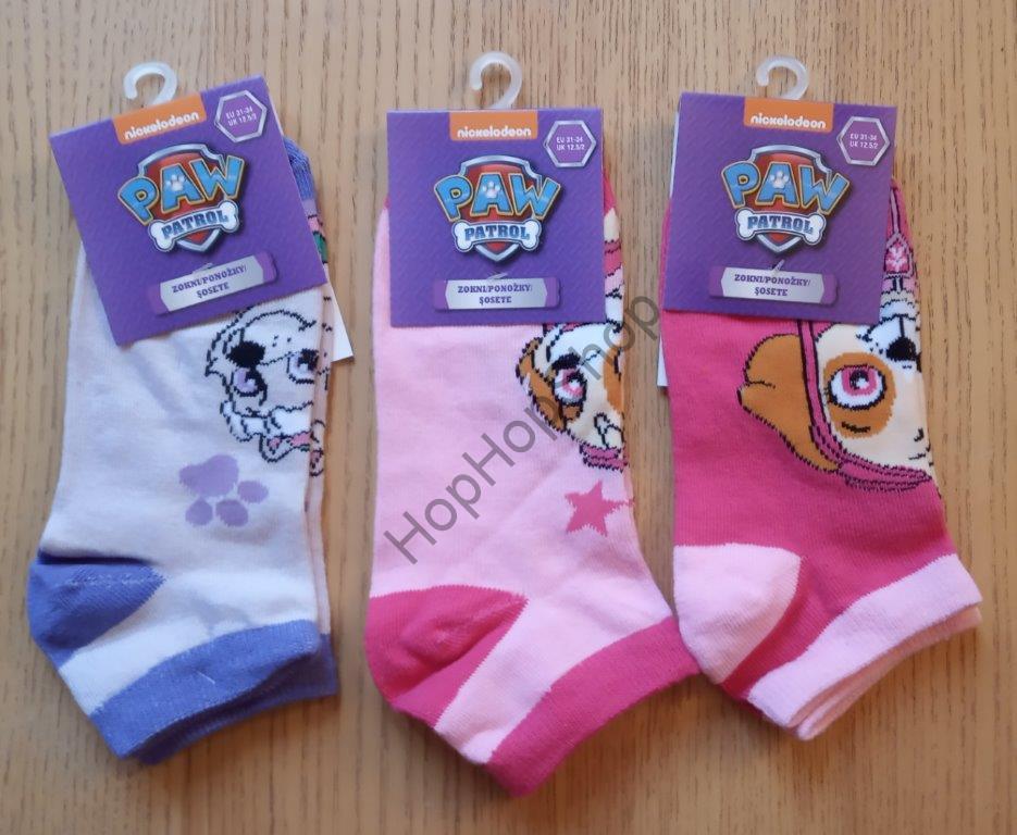 Setino, set 3 párů ponožek, Paw patrol (Tlapková patrola), dívčí