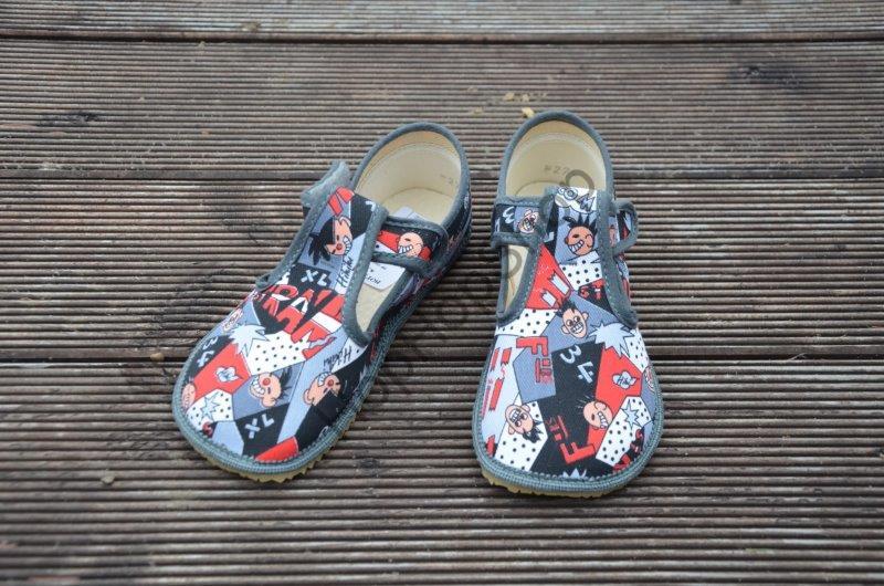 Beda barefoot 060010/W bačkorky, chlapecké, komix