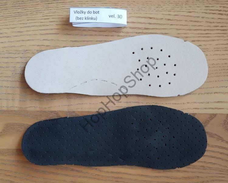 Vložky do bot, přírodní kůže, bez klínku, vel. 18-36
