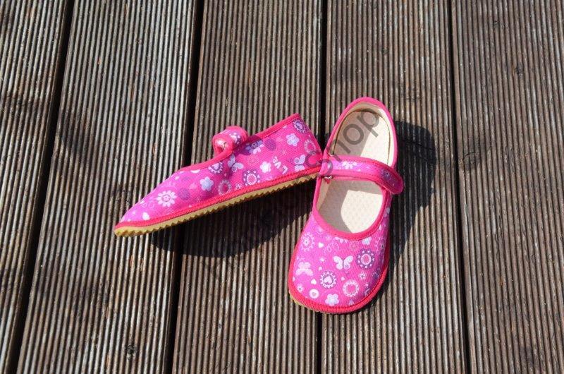 Beda barefoot 060010/BA baleríny/bačkorky, dívčí, růžové, LOVE