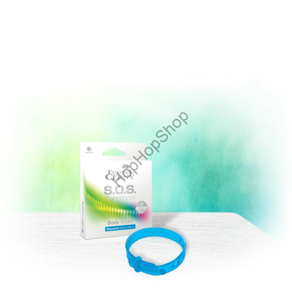 Eurona 6074 S.O.S. Condition Body Guard Ochranný repelentní náramek proti hmyzu, modrý 1,3 x 27 cm