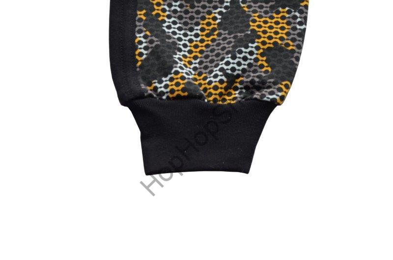 GUDO tepláky maskáčový vzhled, černá/bílá/šedá/okrová, 98% bavlna