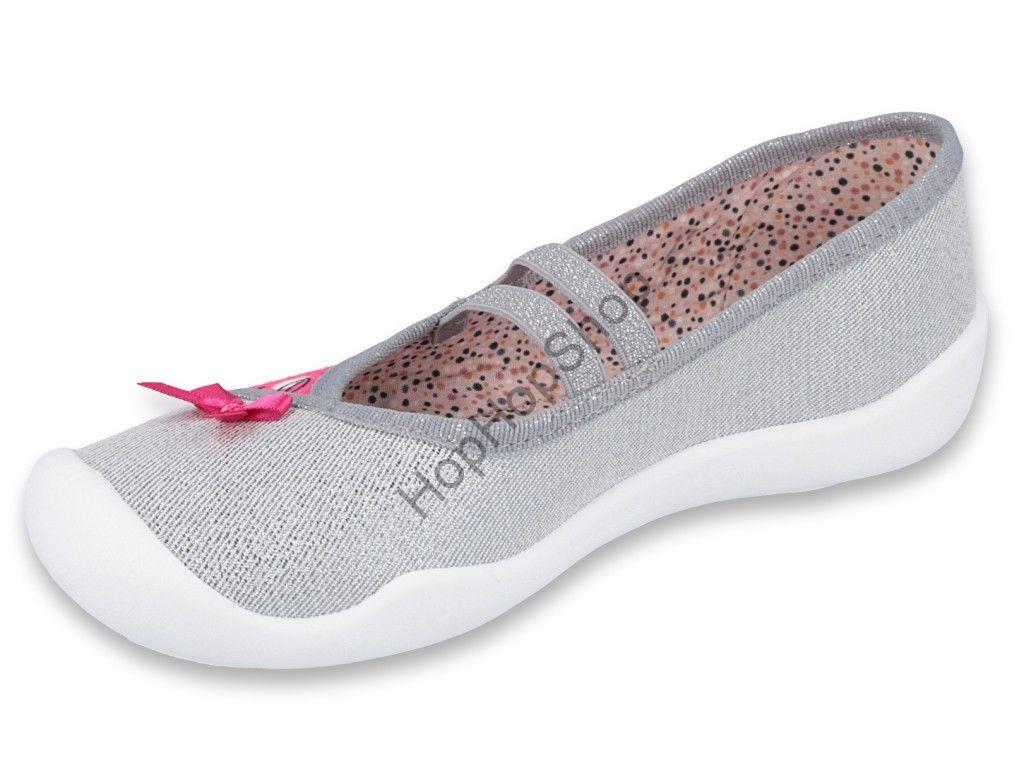 Befado Blanca 116Y288, dívčí, bačkory, růžové, lístky