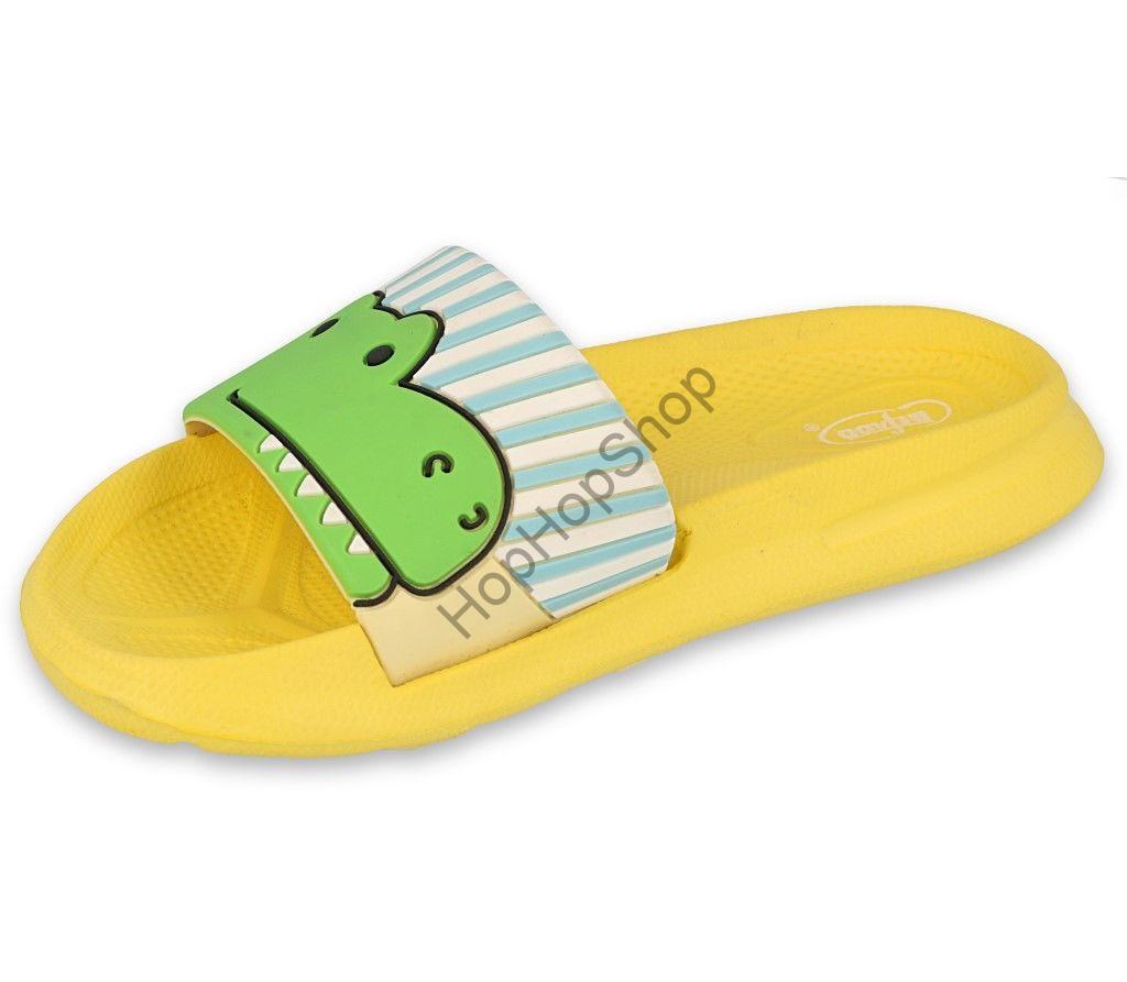 Befado ANIMALS 152X003 ultralehké pantofle dětské ŽLUTÉ krokodýl