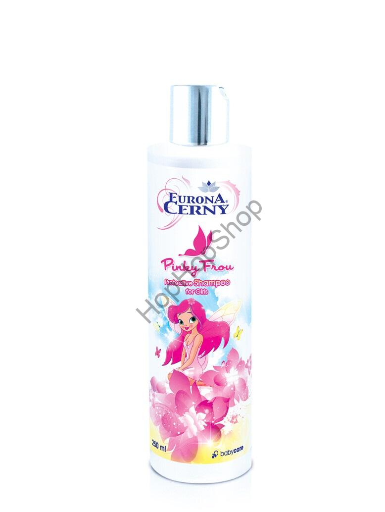 Eurona 6323 Pinky Frou, Ochranný šampon s aloe vera a vitaminem E pro malé slečny, hypoalergenní, nedráždí oči, bez parabenů, SLS/SLES silikonů, 250 ml
