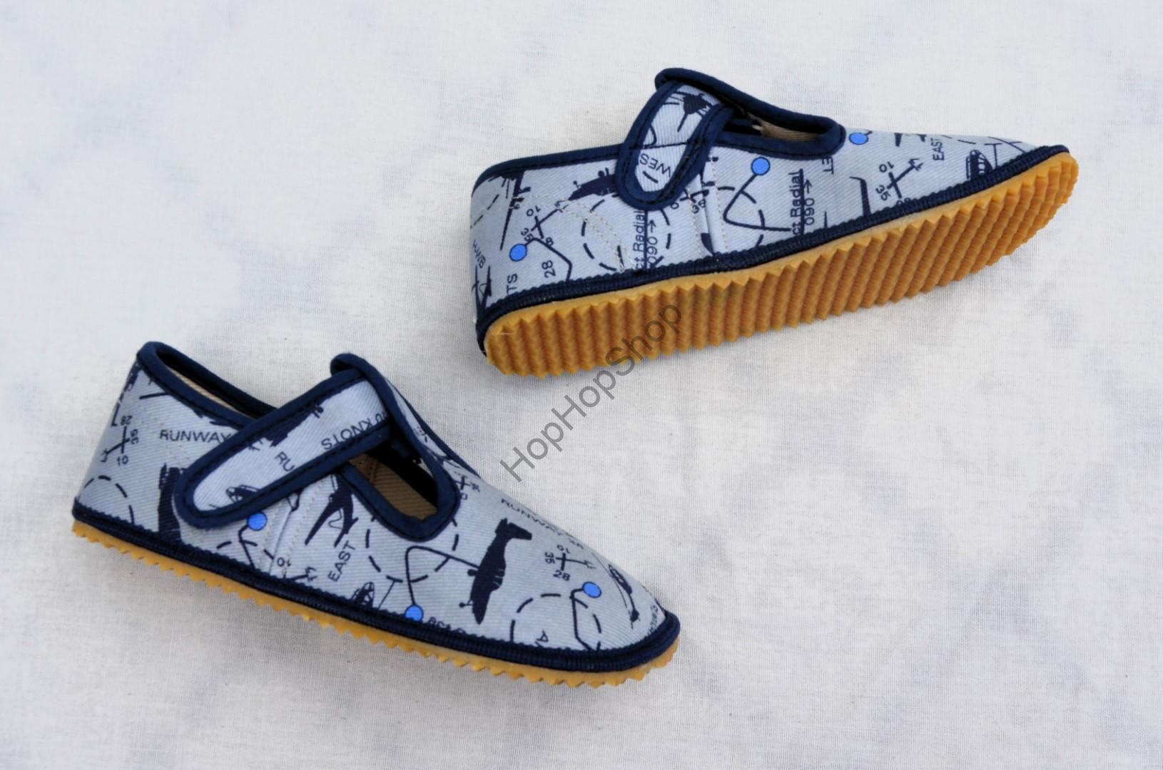 Beda barefoot 060010/W bačkorky, chlapecké, LETADLA