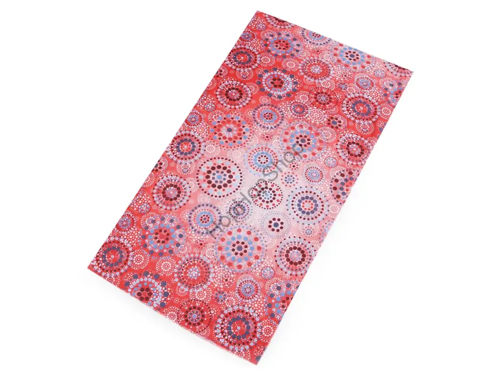 Multifunkční šátek pružný, bezešvý mandala, růžová korálová