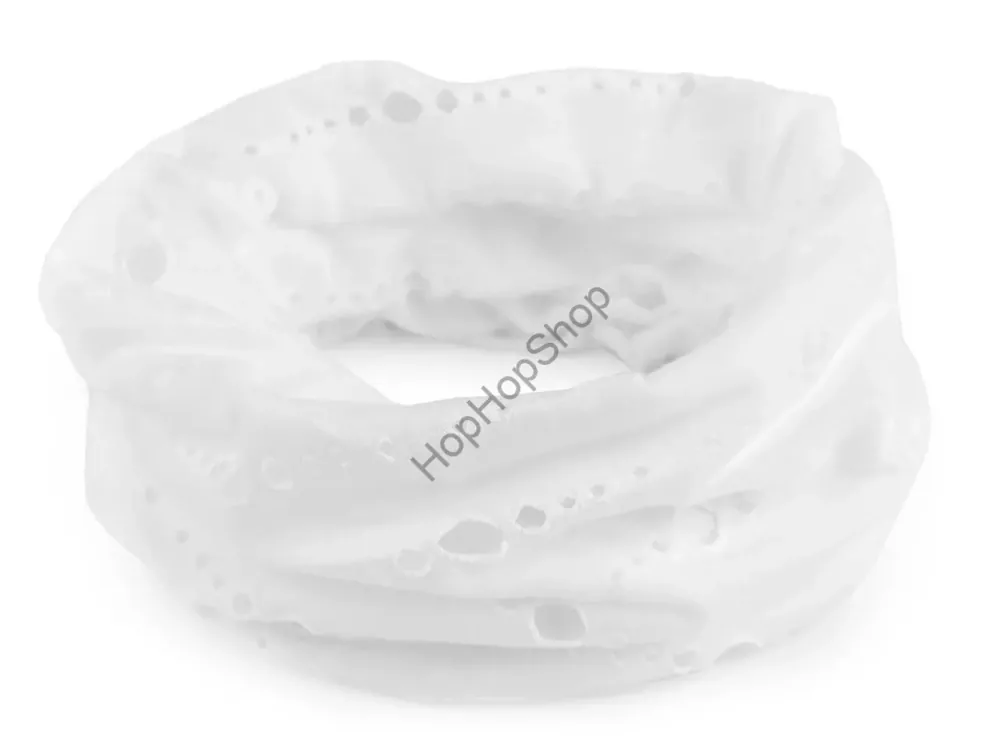 Šátek multifunkční elastický 50x50cm, bílý