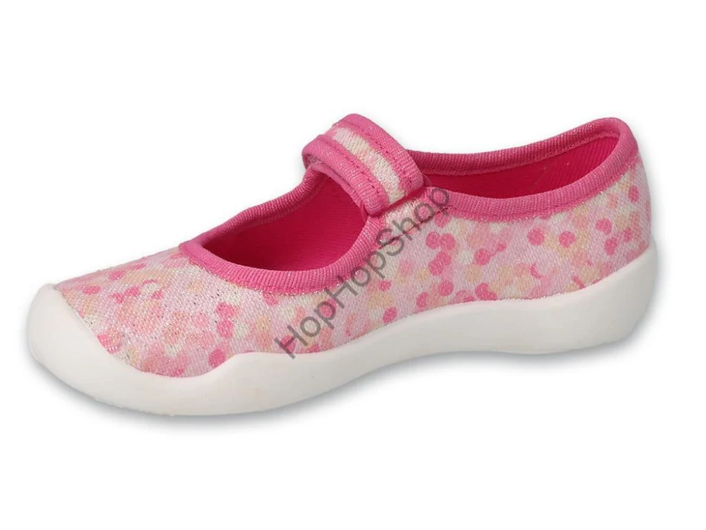 Befado Blanca 114X527, dívčí, bačkorky, balerínky, růžové, třpyt