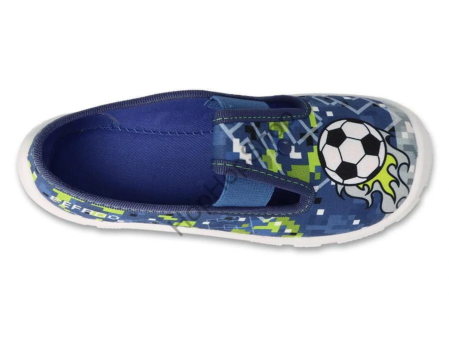 Befado Danny 975X191, chlapecké, bačkory, Soft B,modré, FOTBAL