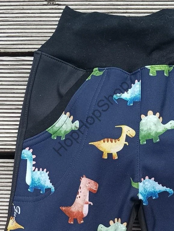 GUDO Softshellové kalhoty, ZIMA, fleece, DINO, reflexní prvek