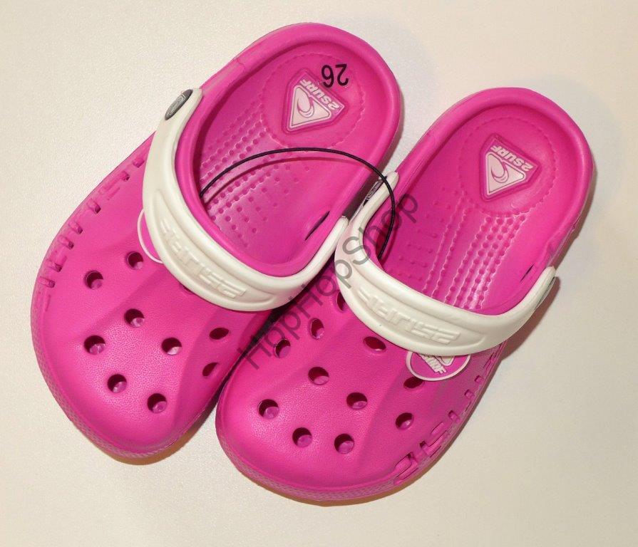 2Surf nazouváky, kroksy, růžové, bílý pásek