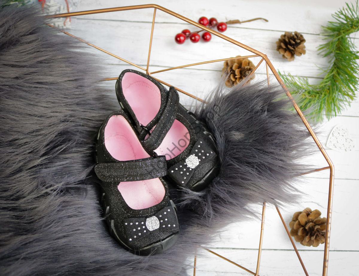 Befado Blanca 114X240, dívčí, bačkorky, černé, Soft-B, vel. 26