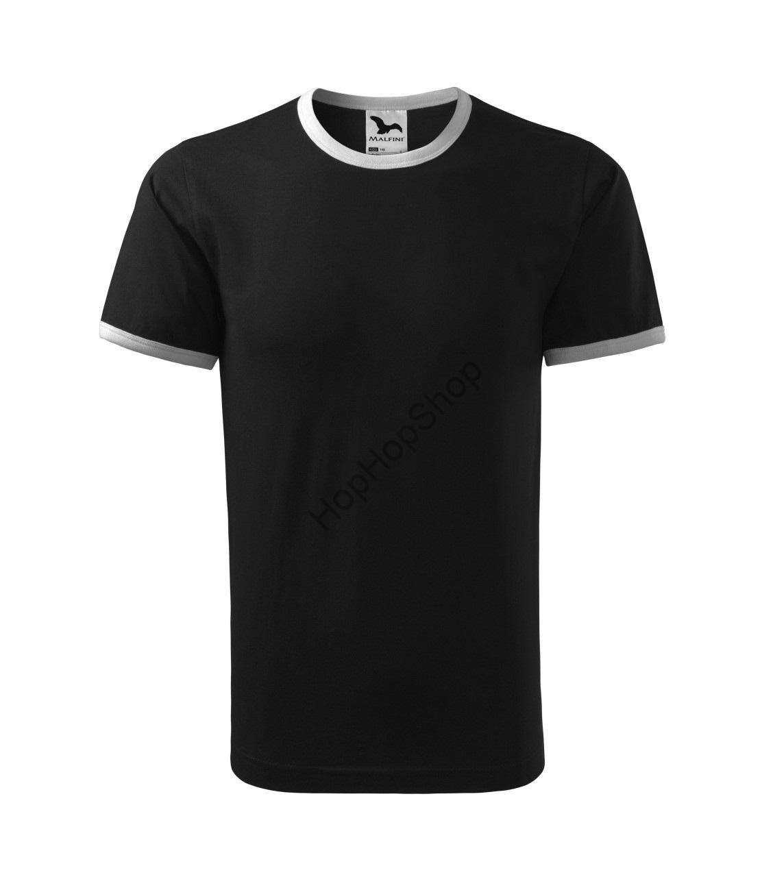 ADLER/MALFINI INFINITY 148-01, triko, dětské, černé, bílý lem