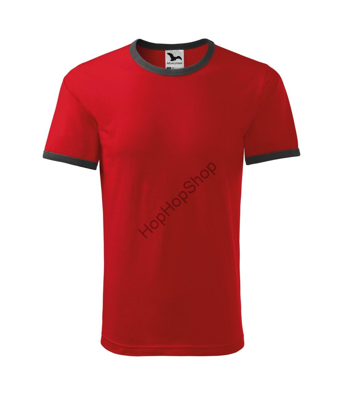 ADLER/MALFINI INFINITY 148-07, triko, dětské, červené, šedý lem
