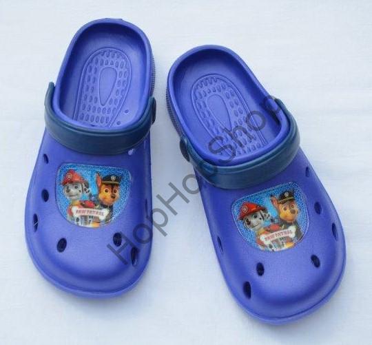 SETINO nazouváky, kroksy, fialové, pásek námořní modrá, Paw Patrol (Tlapková patrola)