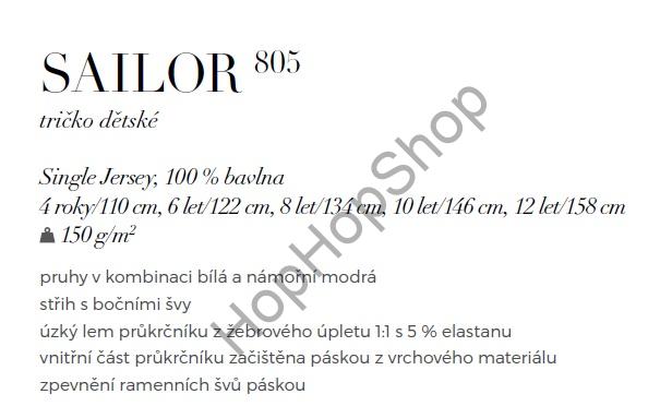 ADLER/MALFINI SAILOR 805, triko, dětské, námořnické, proužky, 100% bavlna