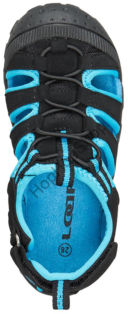 Loap DOPEY dětské sandály černá/modrá, plná špička