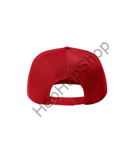 MALFINI 5P-07 Rap, kšiltovka, obvod 55-65 cm, červená, retro plast. klip, rovný kšilt