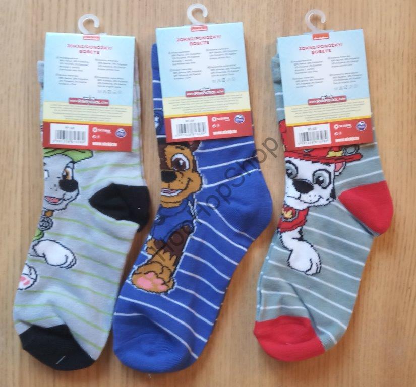 Setino, set 3 párů ponožek, Paw patrol (Tlapková patrola, chlapecké