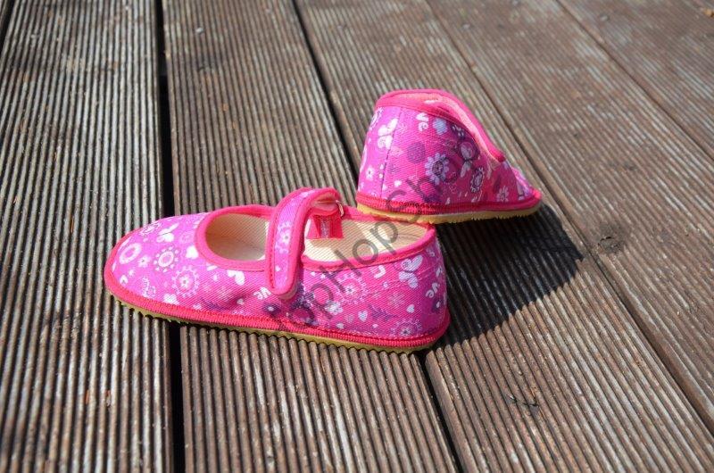 Beda barefoot 060010/BA baleríny/bačkorky, dívčí, růžové, LOVE