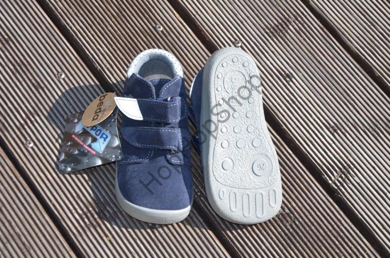 Beda barefoot BF 0001/W/M LUCAS celoroční, kožené, kotníkové, membrána, chlapecké, 2SZ