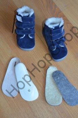 Beda barefoot BF 0001/W/MK/Y LUCAS zima, kožené, kotníkové vyšší, membrána, zateplení, chlapec, 3SZ