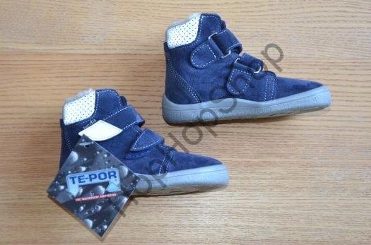 Beda barefoot BF 0004/W/MK/Y LUCAS zima, kožené, kotníkové vyšší, membrána, zateplení, chlapec, 2SZ