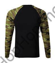 MALFINI CAMOUFLAGE 166LS-34, triko, pánské, dl. rukáv, camouflage / maskáč, GREEN / ZELENÝ