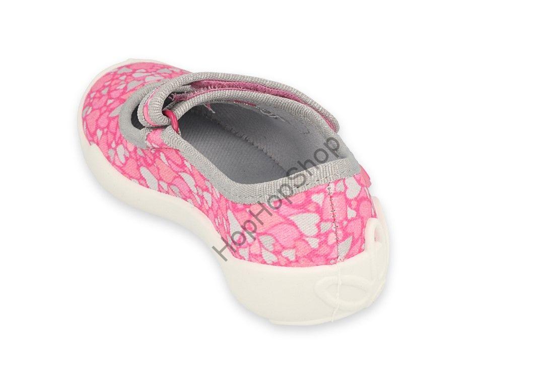 Befado Blanca 114Y476, dívčí, bačkorky, růžové, srdíčka