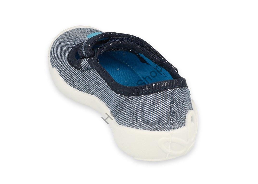 Befado Blanca 114Y474, dívčí, bačkorky, střibrná, srdce, Soft B